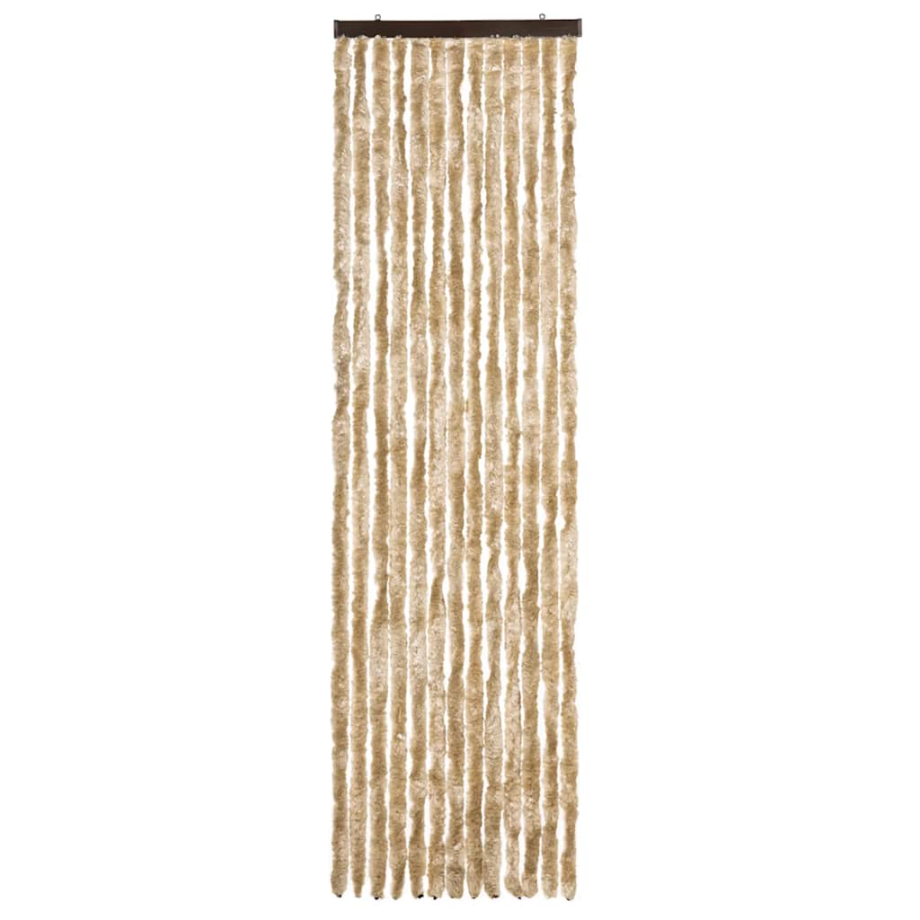 Insect Screen Door Curtain Beige 56 x 200 cm Chenille