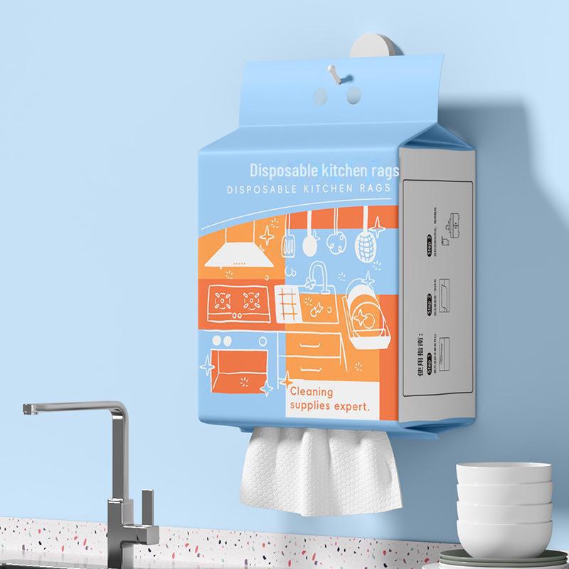 Removable Thickened Kitchen Rags - Disposable & Non-stick Oil Lazy Cloth