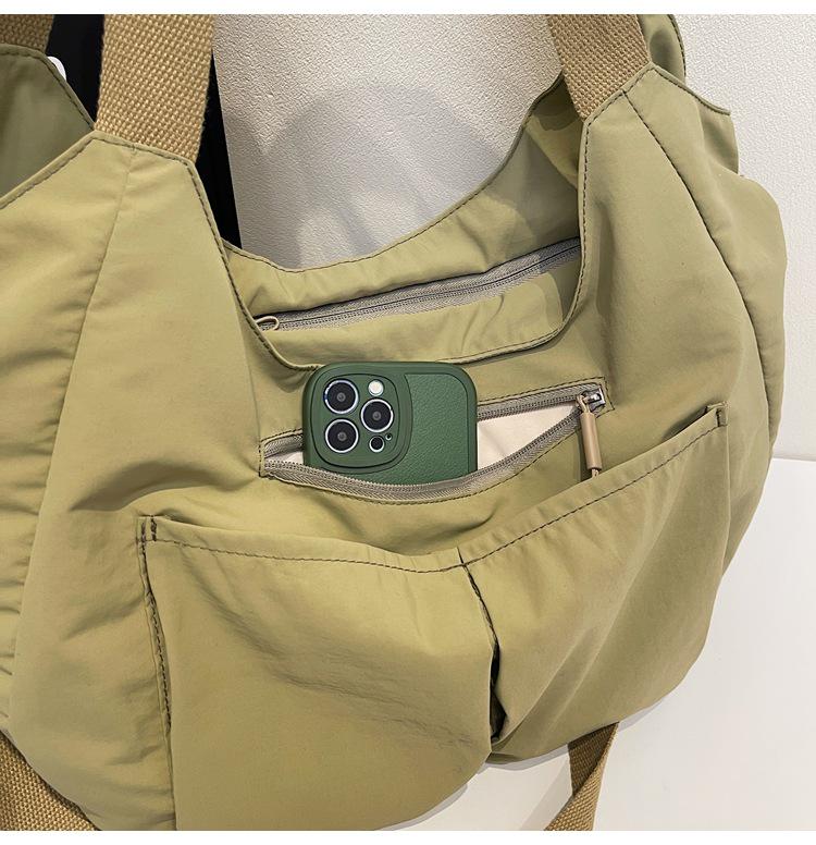 Осенняя женская сумка-тоут и кроссбоди премиум-класса большой вместимости с плиссировкой