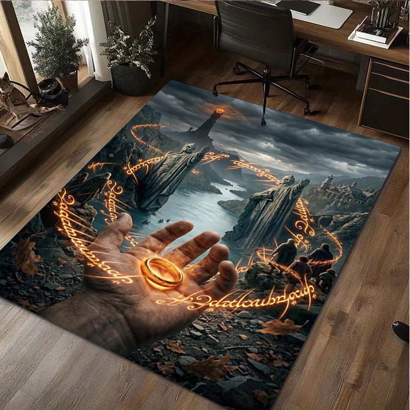 The Lord Of The Rings Carpet Office Decorative Carpet For Living Room Bedroom Door Mat Floor Rug Computer Chair Area Rug