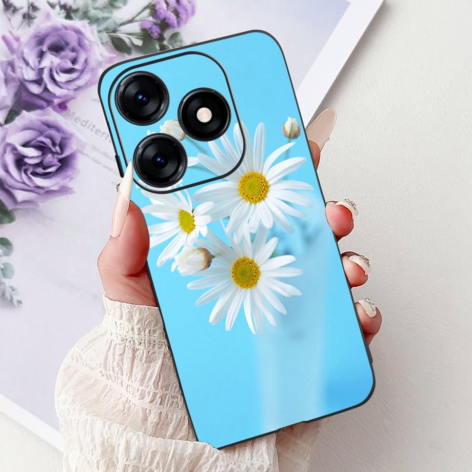 Роскошный Матовый Силиконовый Мягкий Чехол Для Tecno Spark 10c 10 Pro Spark10 4G 5G KI5k KI5q KI7 KI8 Capa Цветок Любящее Сердце Бантик Etui