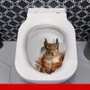 Креативная реалистичная 3D наклейка на унитаз с милым котом Vision, забавная наклейка с изображением животных для ванной комнаты, декор крышки унитаза, самоклеящаяся ПВХ, водонепроницаемая картина