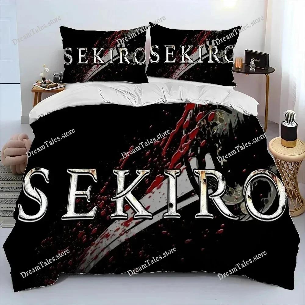 3D Игровой Комплект Постельного Белья Sekiro Shadows Die Twice, Пододеяльник Комплект Постельного Белья Наволочка, Комплект Постельного Белья Размера King Queen