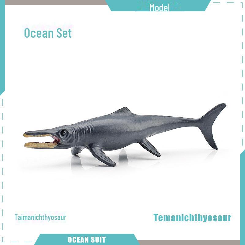 Набор моделей морских животных: Акула, черепаха, дельфин, кит, пингвин, краб и существа морского дна