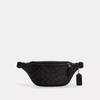 Warren MIni Belt Bag In Signature Canvas Gunmetal Charcoal Black