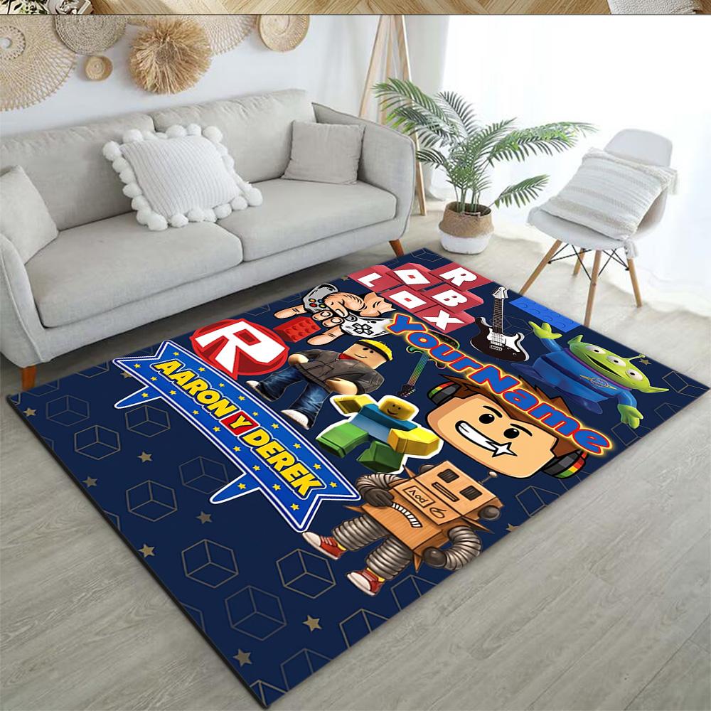 Roblox 365 Personalized Name Floor Mat Suitable for Living Rooms Bedrooms Foyer Game Room Anti-slip Rug Decorate Offices