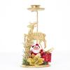 Metal Snowflake Santa Claus Candlestick Stand Candle Holder Christmas Ornament Candle Pillar