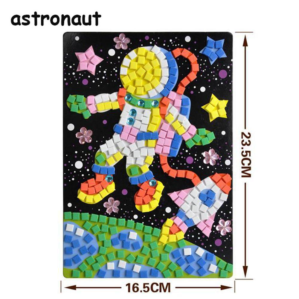 Kids Game DIY Kits Early Educational 3D Mosaics Puzzle EVA Foam Drawing Toys Stickers