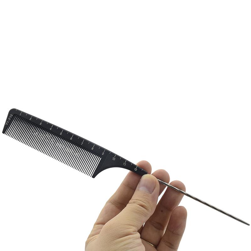 Professional Salon Tools Y1 SERIES Super Quality Hair Cutting Carbon Fiber Comb Hair Rat Tail Comb for Barber