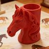 3D-печатная голова лошади Держатель для ручек Практичный настольный органайзер для карандашей Маркеров Креативный Офисный Домашний Декор Уникальный Подарок для Студентов
