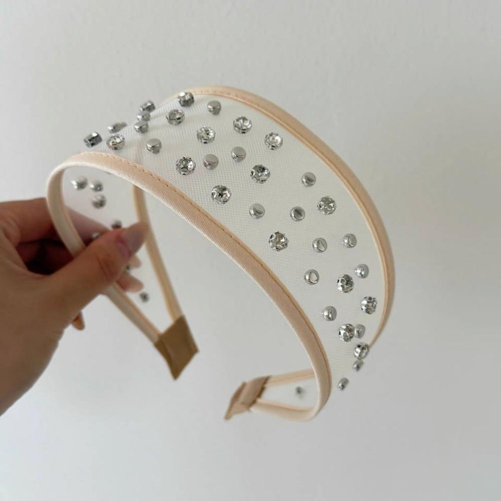 Sparkling Rhinestones Rhinestone Hair Hoop Mesh Fashion Hair Accessory  Bridal Style
