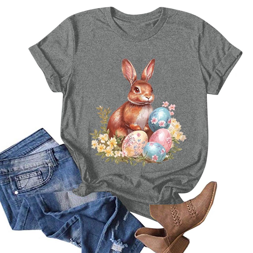 Женская модная повседневная футболка с круглым вырезом и принтом, пуловер с короткими рукавами, топ