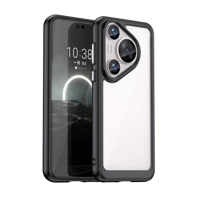 Прозрачный цветной чехол TPU для Huawei Pura 70 Pro P70 Ultra, защитный чехол, прозрачный противоударный чехол с полной защитой