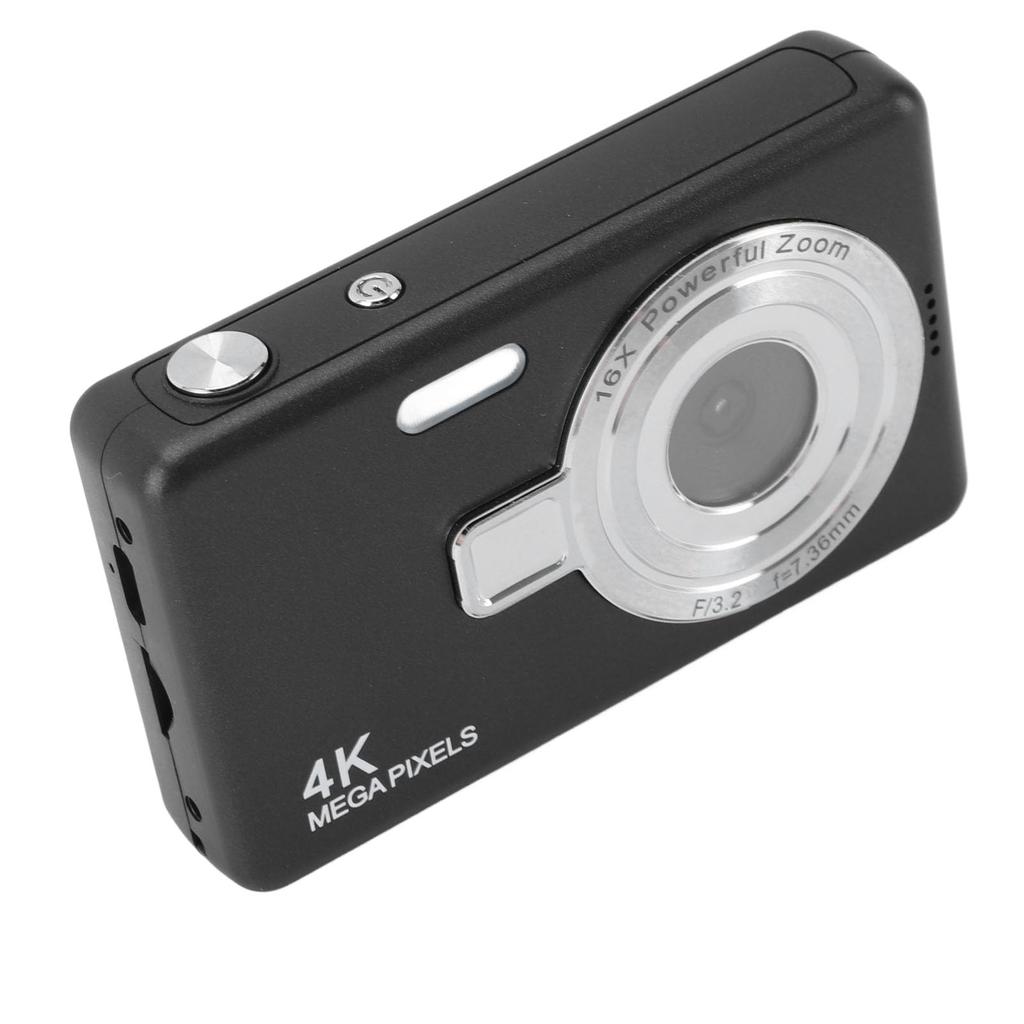12MP 1080P Digital Camera with 2.4in TFT Screen, 16X Zoom, Autofocus, Pocket Digital Camera for Students, Vlogging, and Travel (Black)