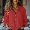 Женская модная однотонная повседневная рубашка с карманом на пуговицах и длинным рукавом