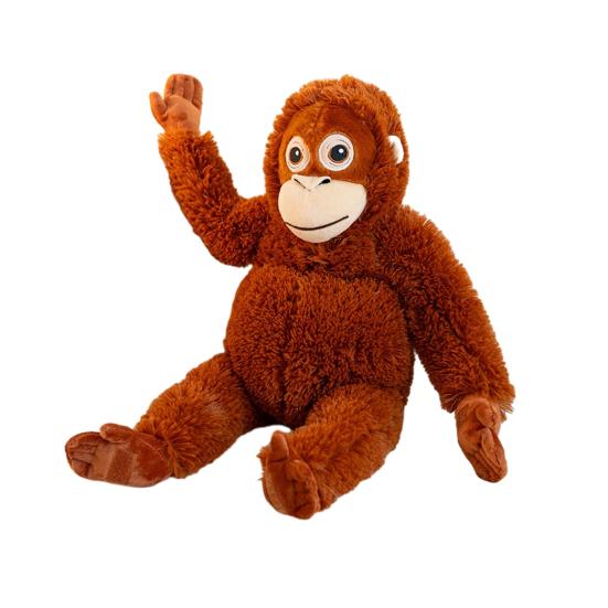 Realistic Gorilla Plush Toy Soft Stuffed Monkey with Movable Limbs & Detailed Fingers Convertible Backpack Shoulder Bag Cuddly Companion for Kids
