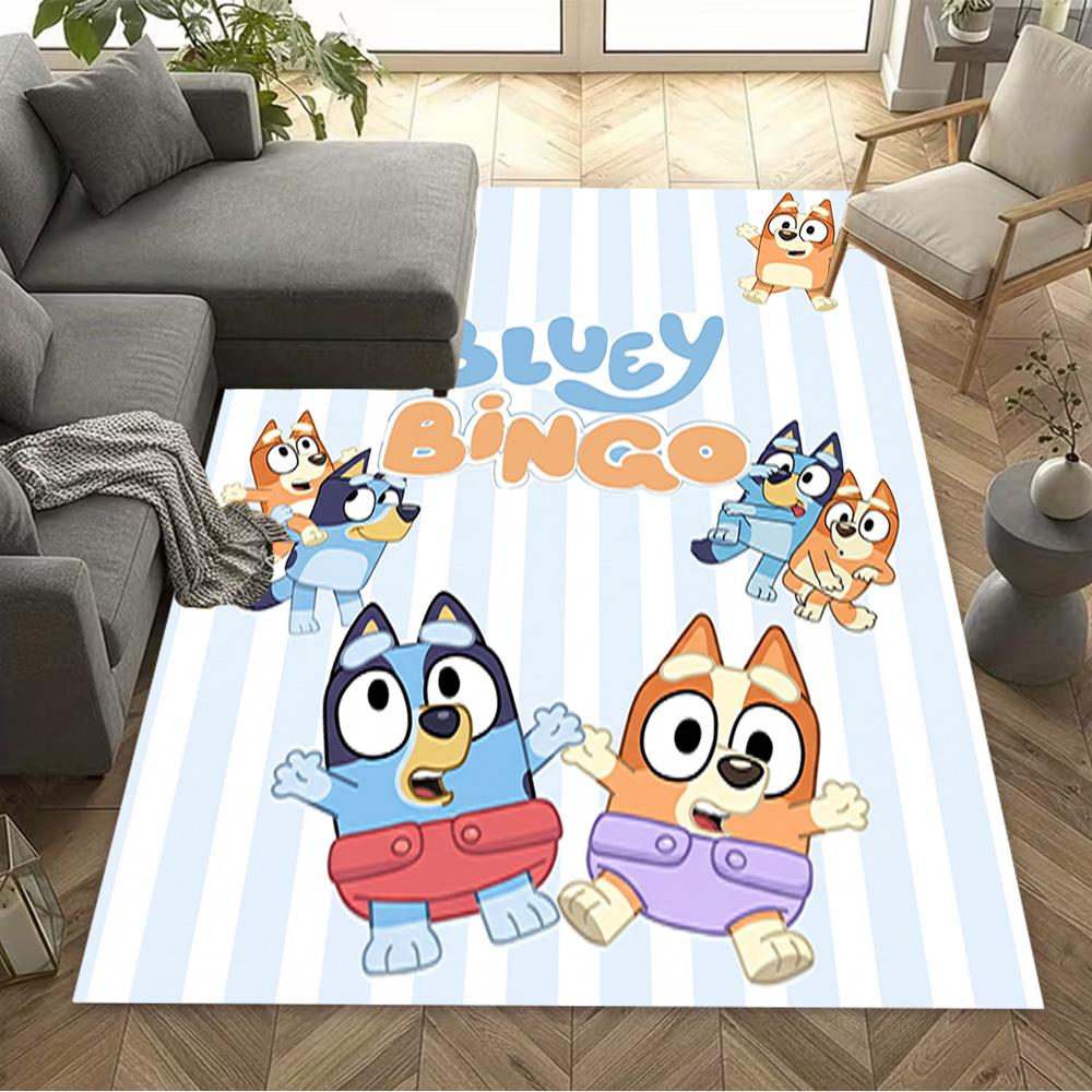Bluey's Birthday Bash Floor Rug Office Rug Perfect for Bedrooms Decorate room Balcony Dining Room Antislip Carpet Anime Office Decor