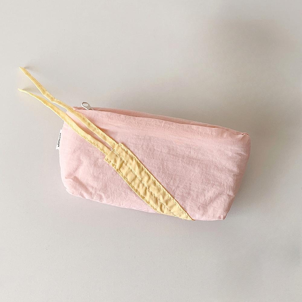 1 шт. Милый пенал с бантиком, Корейский милый стиль, Мягкий на ощупь, Чехол-органайзер для ручек для канцелярских принадлежностей, Студенческий школьный подарок