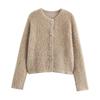 Kaslead New Arrival Women's Clothing Fashion Style Fashion Artificial Fur Effect Knitting Outwear 5755139