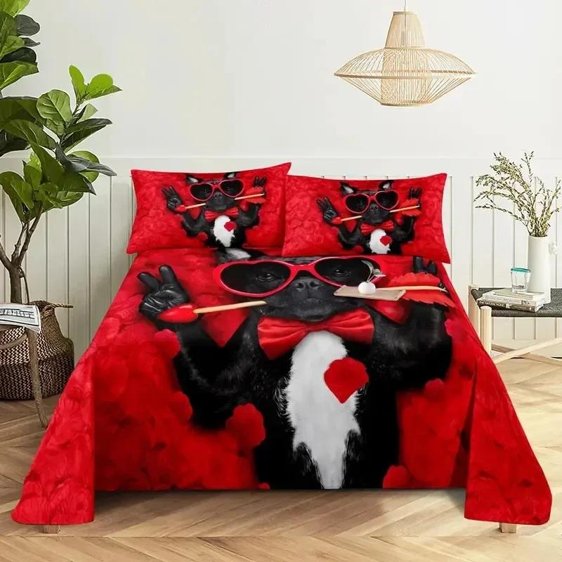 Red Rose Floral Microfiber Flower Bedding Set Single Twin Double Queen King Cal King Size Bed Linen Set