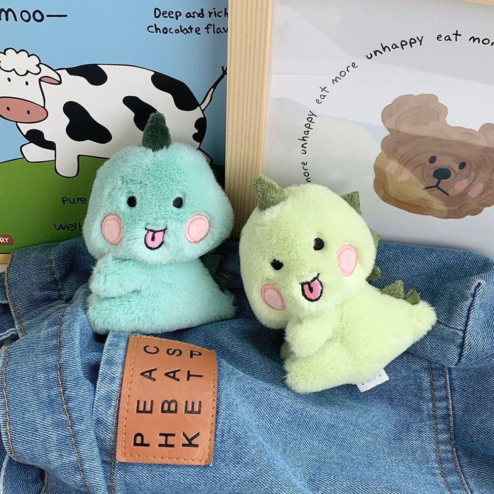 Cartoon Dinosaur Doll Keychain Funny Dinosaur Plush Keyring Dinosaur Doll Pendant  Children Toys