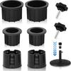 8/12Pcs Umbrella Stand Tube Pipe Sleeve with Hand Knob Tightening Screw Heavy Duty Umbrella Pole Mount Base Insert Holder Replacement Accessories