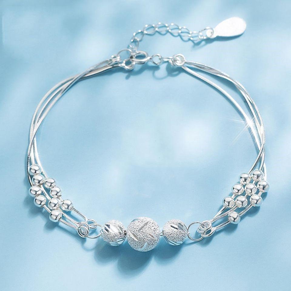 Браслеты из стерлингового серебра 925 пробы с красивыми звездами для женщин, корейский дизайнер, регулируемый браслет из бусин, роскошные оригинальные украшения