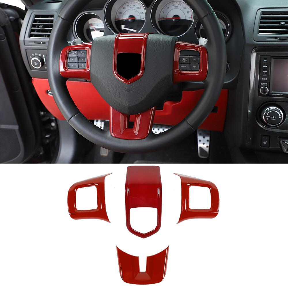 Red Car Interior Console Panel Trim Cover for Dodge Challenger 09-14 Accessories