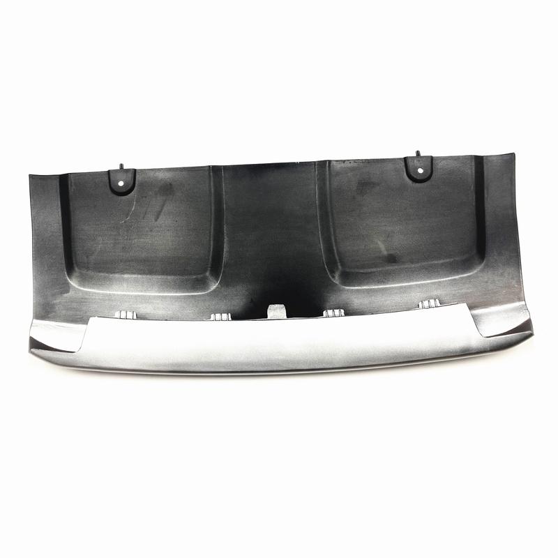 Front Bumper Tow Hook Cover Lip For Land Rover Range Rover Evoque 2010-15 Silver Lower Spoiler Trailer Guard Skid Plate LR048510
