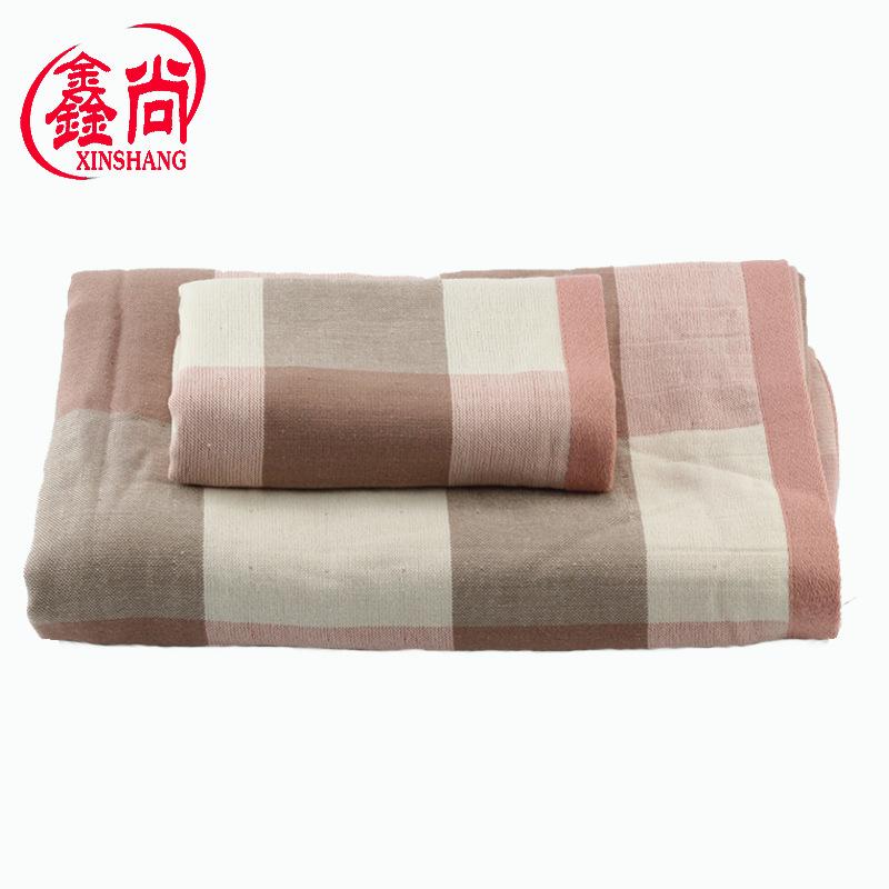 Полотенце хлопковое марлевое банное полотенце однотонное квадратное водопоглощающее утолщенное увеличенное бытовое большое полотенце