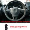 Sewing Car Steering Wheel Cover Volant Funda Volante For Volkswagen VW Gol Tiguan Passat B7 Passat CC Touran Jetta Mk6 Non-slip