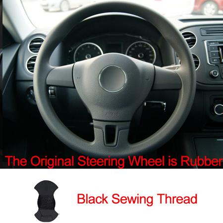 Sewing Car Steering Wheel Cover Volant Funda Volante For Volkswagen VW Gol Tiguan Passat B7 Passat CC Touran Jetta Mk6 Non-slip
