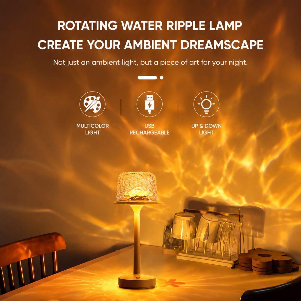 Ocean Wave Projector Bathroom Shower Lamp 16 Color Night Light Home Decoration