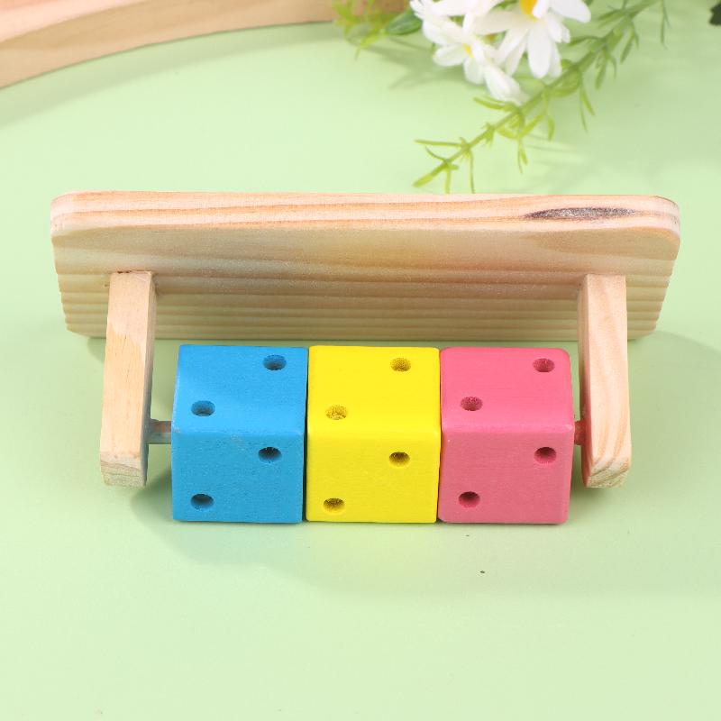 Игрушки для хомяка Fun Cube из массива дерева, принадлежности для стачивания зубов, игрушечные аксессуары для золотистого хомячка, шиншиллы, морской свинки