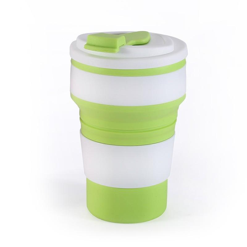 Folding Water Cup Water Cup 350ML Coffee Cup Travel Foldable Silicone Cup Folding Water Cup Food Grade Drinking Cup Tea Cup