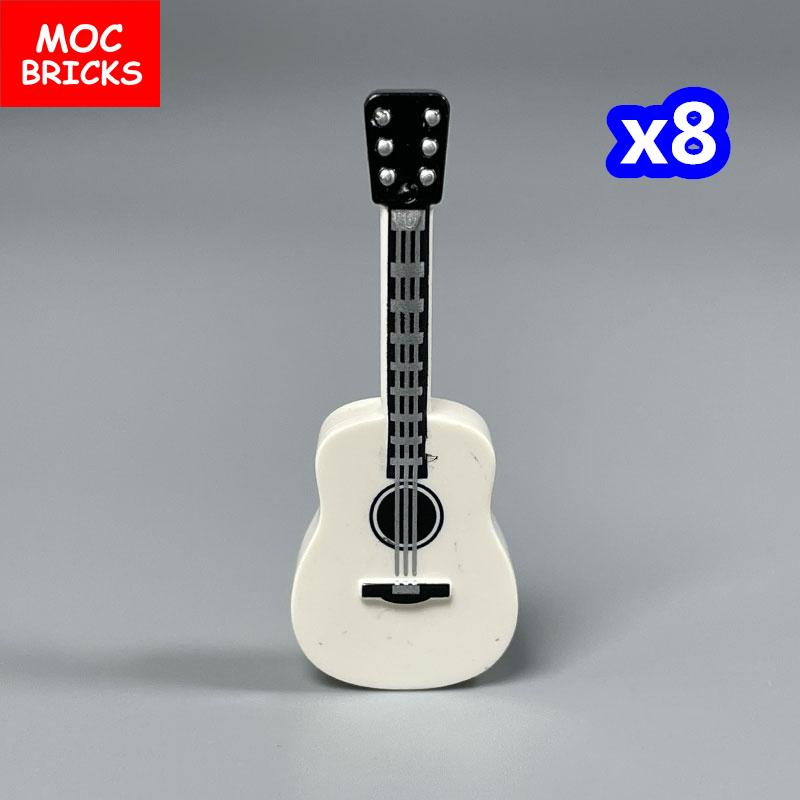 MOC Bricks Suona Horn Music Score Singer Saxophone Bass Figure Musical Instruments Educatinal Building Blocks Kids Girls Toys