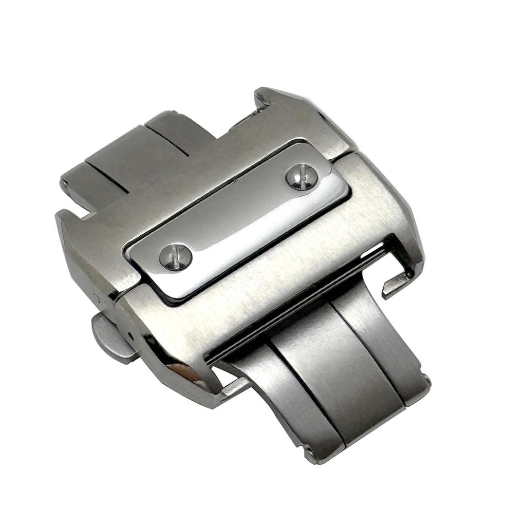 Двойная застежка-бабочка для Cartier Santos/Santos100 - Матовая, 18/21 мм