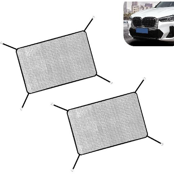 Car Grille Mesh, Dust and Catkin Proof Engine Water Tank Protection Net, High-density Front Grille Isolation Cover with Hook Rope Installation, for