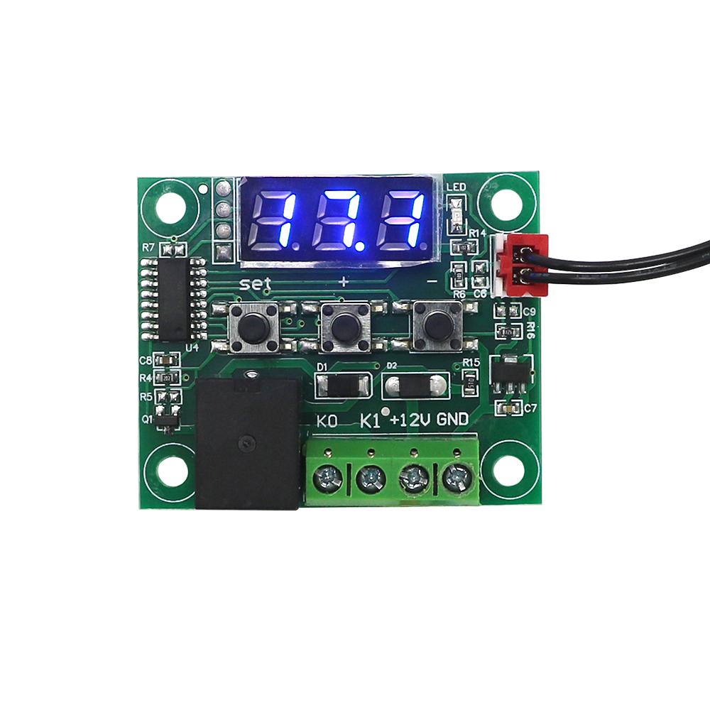 W1209 DC 12V Тепло-холодный термостат Температурный переключатель Мини-термостат со светодиодным дисплеем