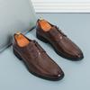 Модный Роскошный Бренд Мужская Офисная Обувь Лакированная Кожа На Шнуровке Повседневная Обувь Горячая Распродажа Кожаные Деловые Оксфорды Обувь Мужская Модная Обувь на Плоской Подошве