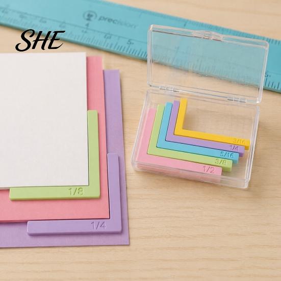 Journaling Layout Guides 1 Set Paper Crafting Alignment with Case, Color-Coded Tools Craft Room Organization Accessories Size Tabs, Precision Layering