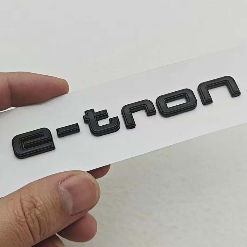 NEW 3D ABS Car Letters Logo Q4 e-tron Badge Rear Trunk Fender Side Emblem For 4UYEF Q4 e-tron Q6 Auto Tail Marking Accessories