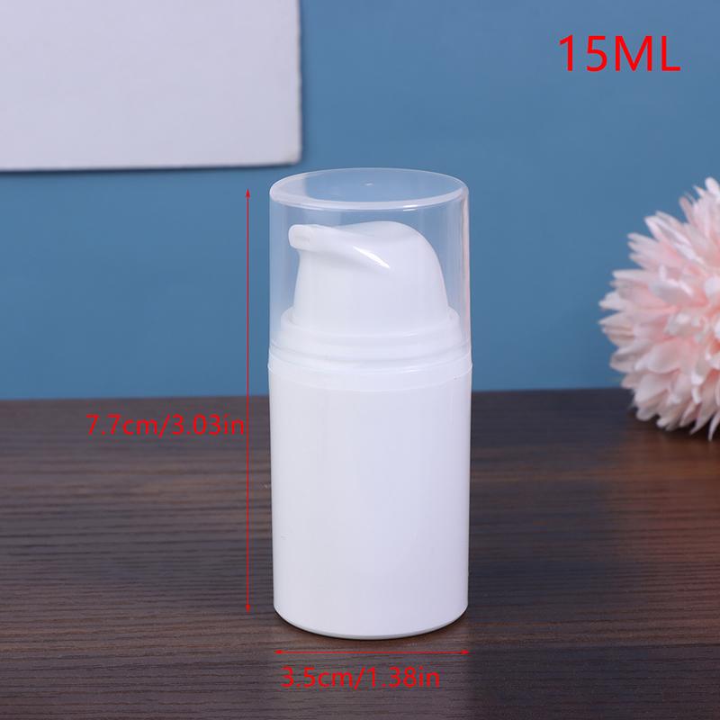 Пластиковые дорожные флаконы 15 мл 30 мл 50 мл Белый безвоздушный помповый флакон для крема, многоразовый вакуумный флакон для лосьона для геля, макияжа, косметики