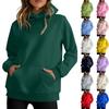 Ladies' Casual And Fashionable Solid Color Long Sleeved Hooded Warm Shirt Loose And Comfortable Hoodie