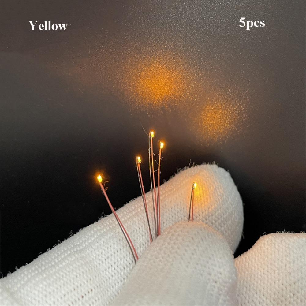 5pcs 0603 Models Car Modification Lights DIY Materials Led SMD Wires Red Black Line  For Model Train