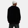 Y-3 Velvet Crew Casual Solid Pullover Sweatshirt Unisex Sweatshirt Black IL2146