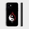 Чехол для телефона с символом Тайцзи для iPhone 17 Air 16 15 14 13 Pro Max 11 12 Черный силиконовый чехол