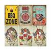 DAD'S BBQ ZONE Retro Plaque Metal Tin Signs Pub Kitchen Home Grill Vintage Wall Decor 20X30CM