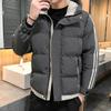 Winter New Two-bar Cotton-padded Clothes Men's Jackets Hooded Korean Version Casual Versatile Thickened Warm Youth Trend Cotton Clothes