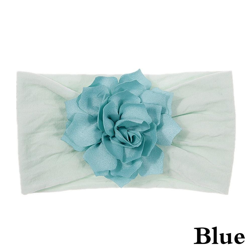 Милая детская повязка на голову, тюрбан с цветком, эластичная повязка для волос для новорожденных девочек, аксессуары для волос
